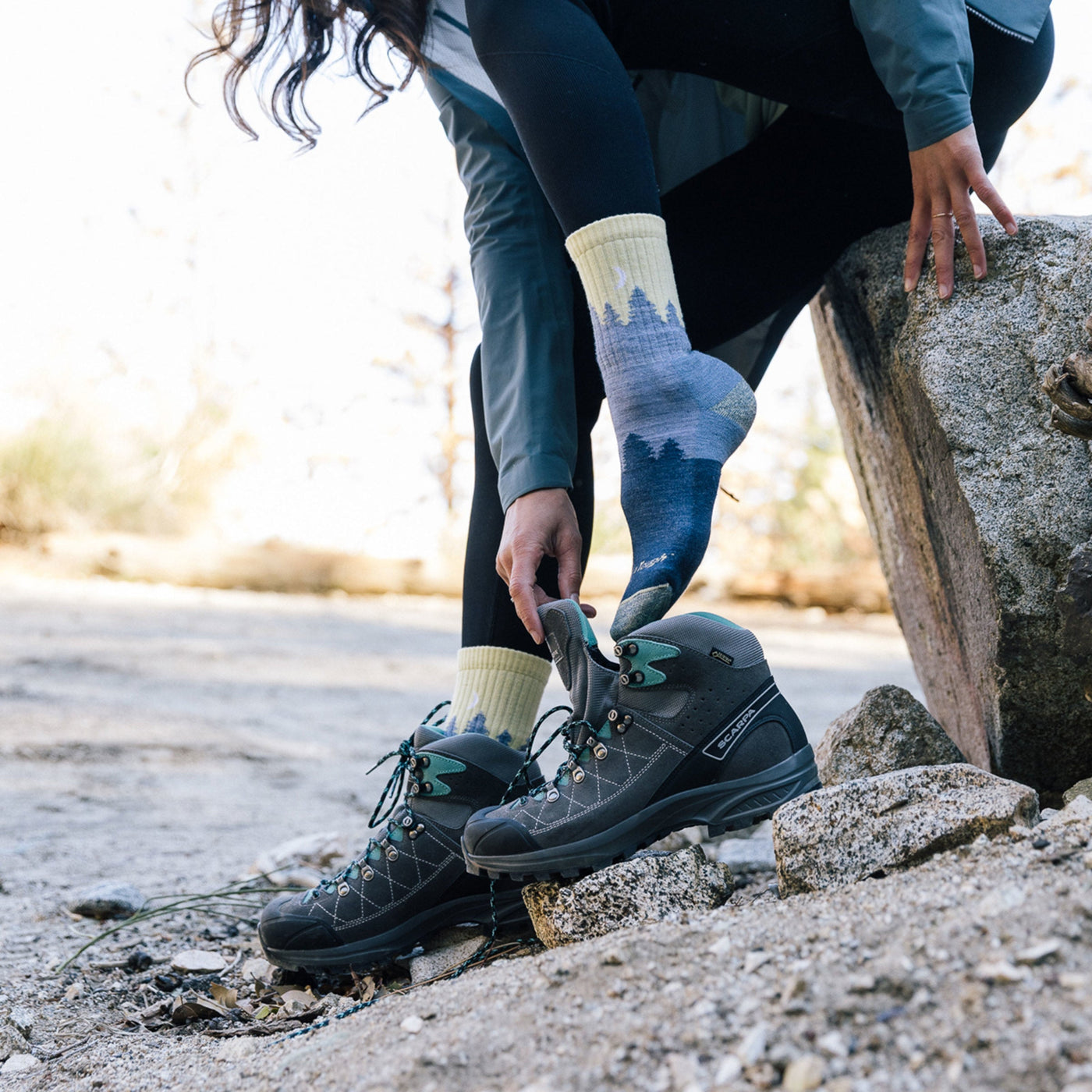 Women's Treeline Micro Crew Midweight Hiking Socks