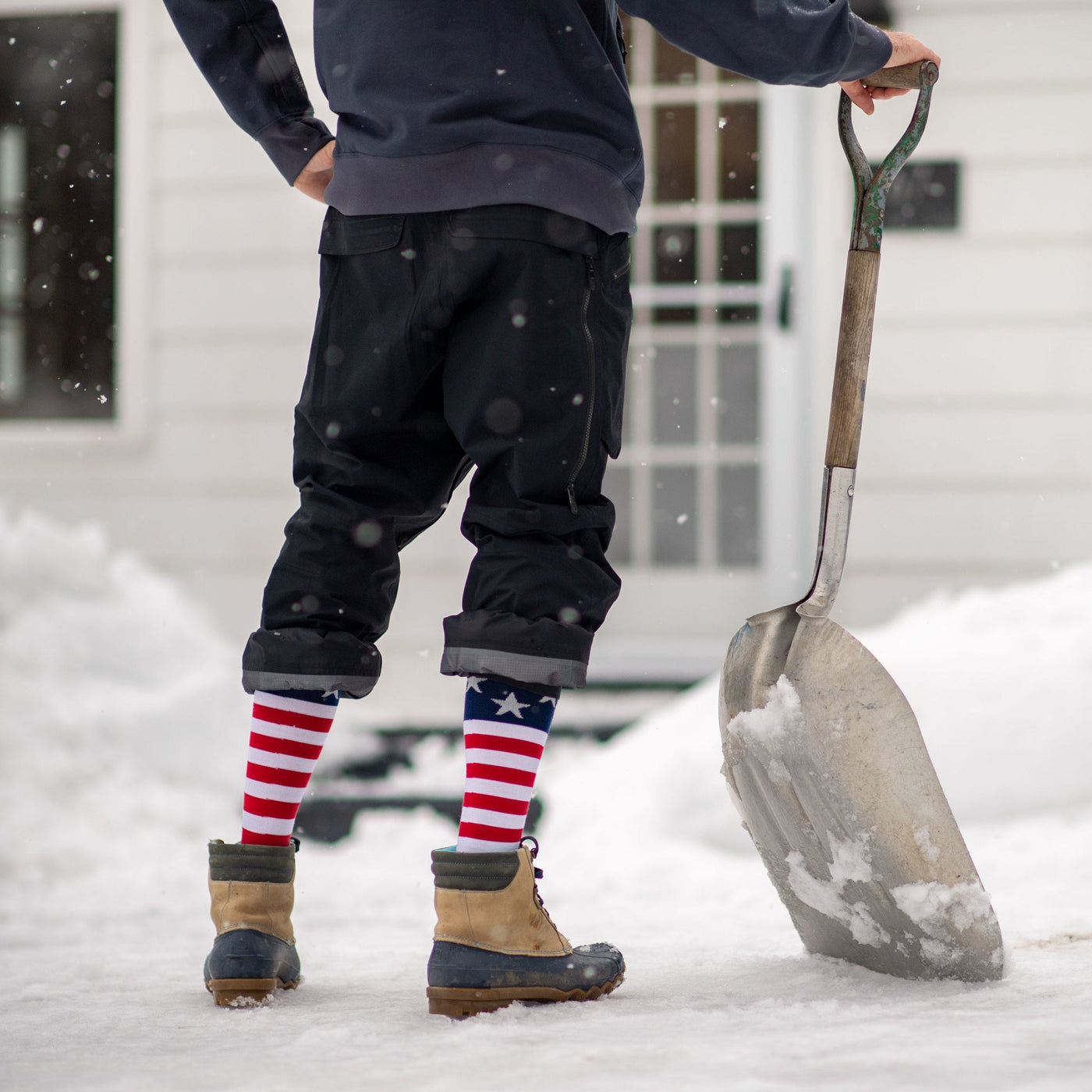 Men's Captain Stripe Over-the-Calf Midweight Ski & Snowboard Socks