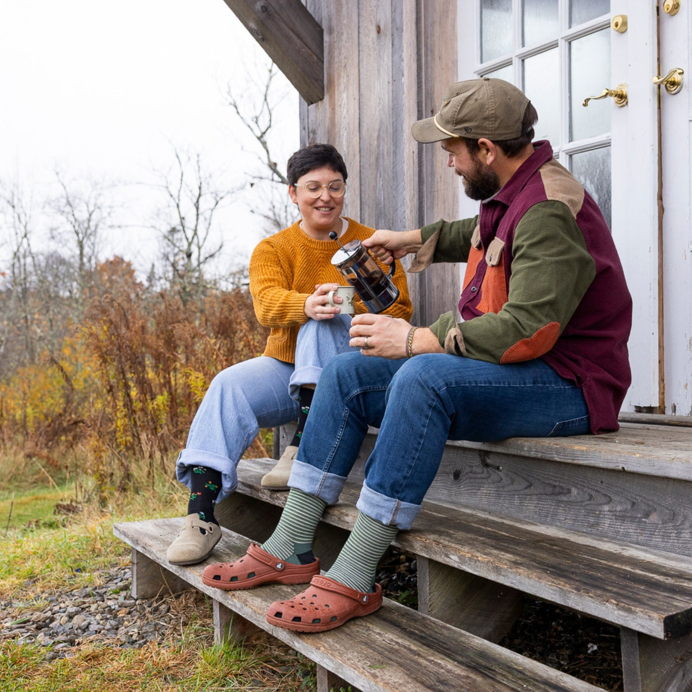 Men's Microstripe Crew Lightweight Lifestyle Socks