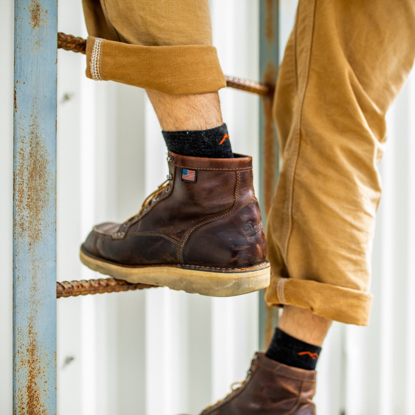 Men's Steely Quarter Midweight Work Socks