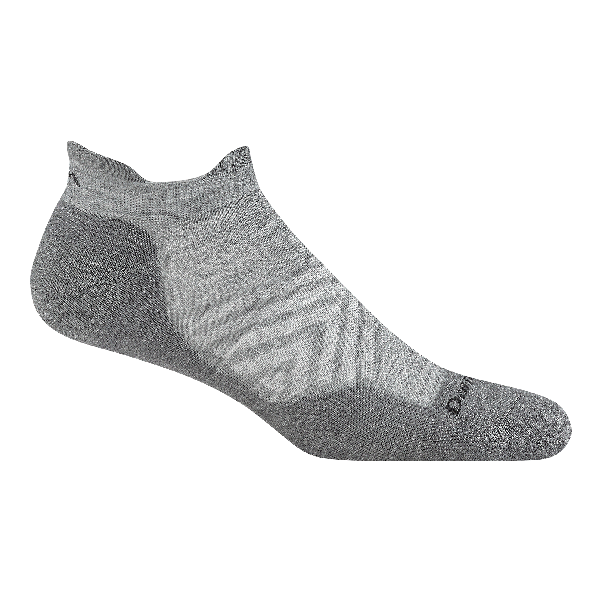 Men's Run No Show Tab Cushioned Ultra-Lightweight Running Socks in Gray