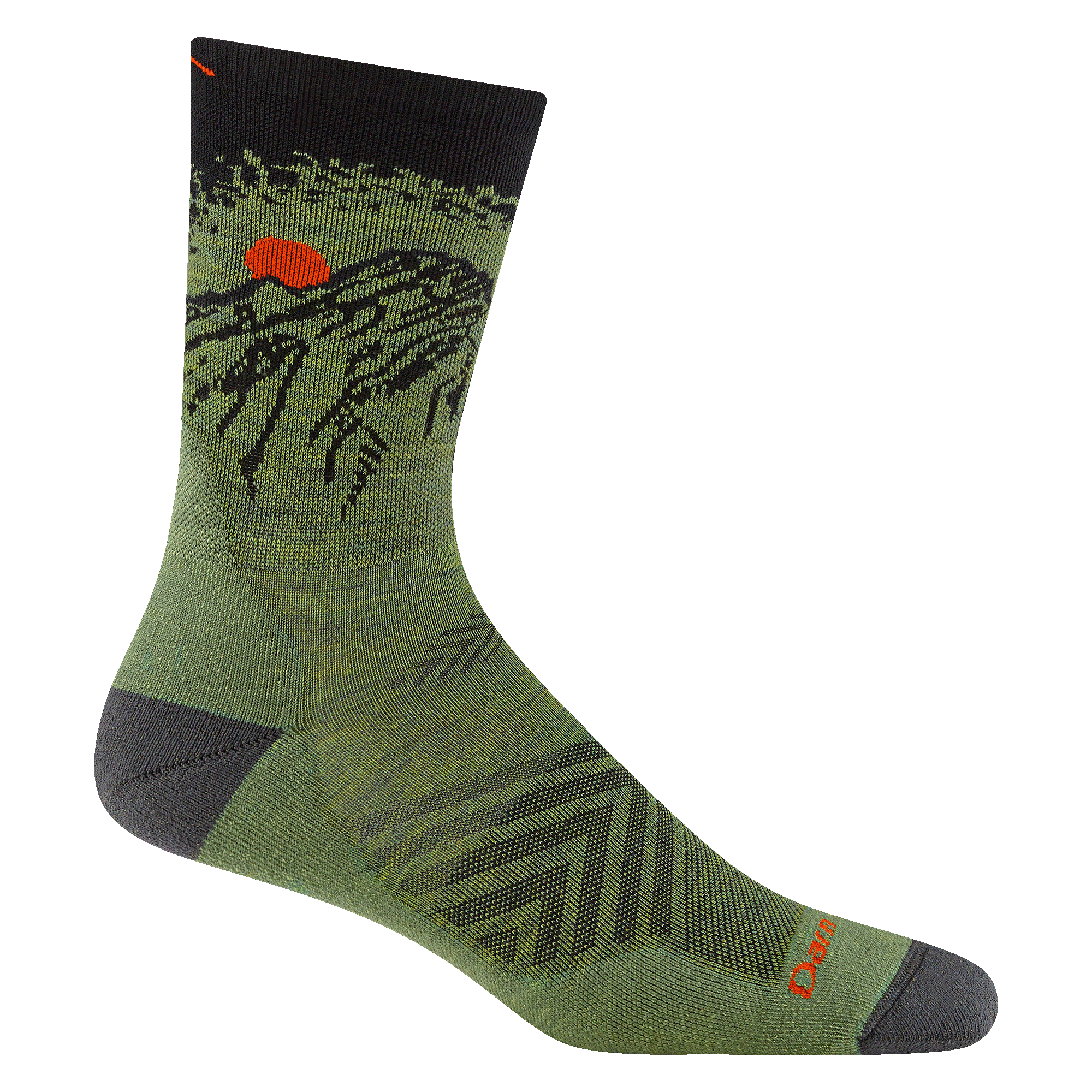 Men's Vert Micro Crew Ultra-Lightweight Running Socks in Lichen